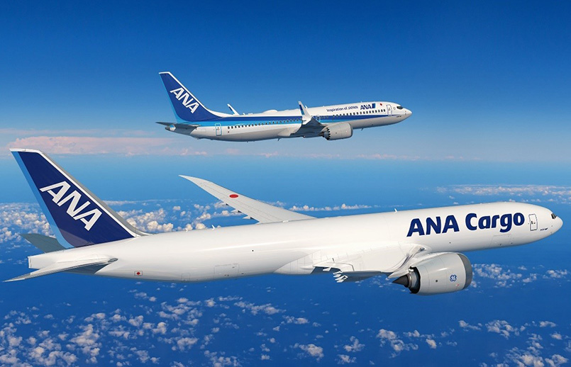 Renders del Boeing 737 MAX y 777-8 de All Nippon Airways.