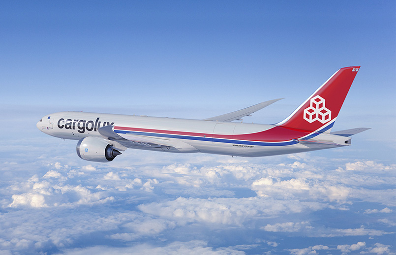 Render de un Boeing 777-8F de Cargolux.