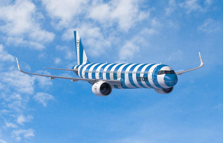 Render de un Airbus A320neo de Condor.