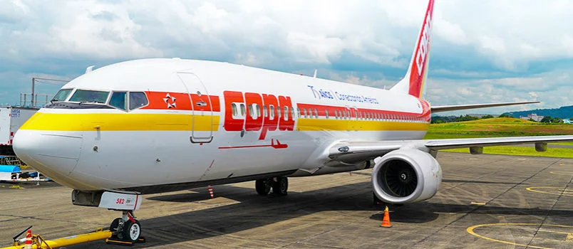 Avión retro de Copa Airlines, Boeing 737-800NG.