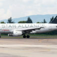 Airbus A319 de Avianca con livery de Star Alliance en el Aeropuerto Eldorado de Bogotá.