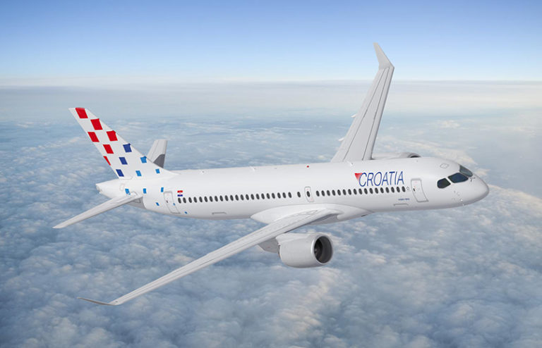 Airbus A220-300 de Croatia Airlines.