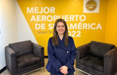 Natalí Leal Gómez, nueva gerente general del Aeropuerto Internacional Eldorado de Bogotá.