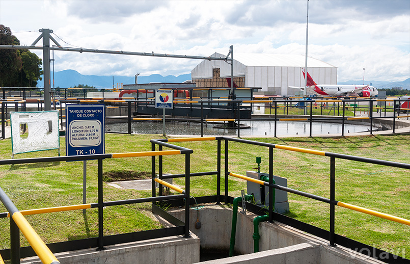 Planta de Tratamiento de Aguas Residuales (PTAR) del Aeropuerto Eldorado de Bogotá.