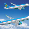 Render de la flota Airbus A320neo de Uzbekistan Airways.