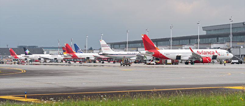 Terminal internacional del Aeropuerto Eldorado de Bogotá.