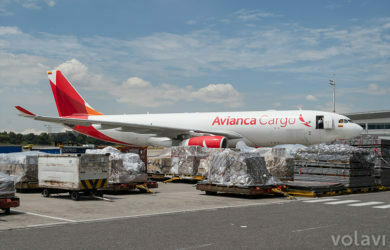 Airbus A330F de Avianca Cargo transportando flores por San Valentín.