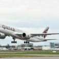 Airbus A350-900 de Qatar Airways despegando de Toulouse.