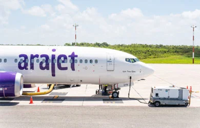 Boeing 737 MAX 8 de Arajet en el Aeropuerto Las Américas de Santo Domingo.