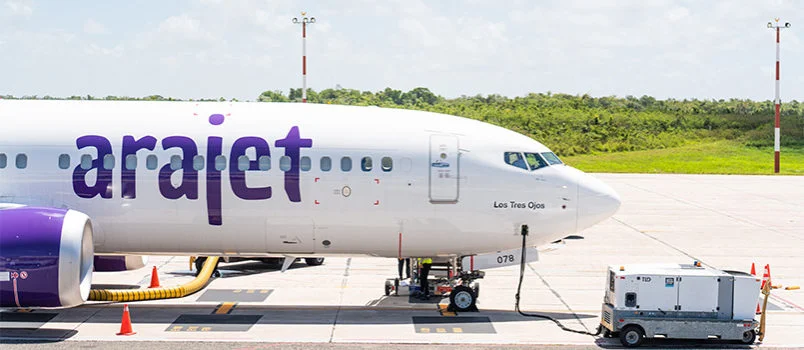 Boeing 737 MAX 8 de Arajet en el Aeropuerto Las Américas de Santo Domingo.
