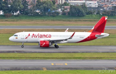 Airbus A320neo de Avianca en Bogotá (N746AV).