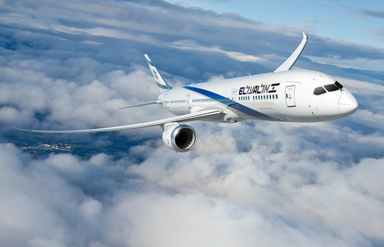 Boeing 787-9 de El Al Israel en vuelo.