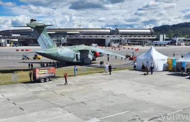 F-AIR Colombia 2023 con Embraer KC-390 de la Fuerza Aérea Brasileña.