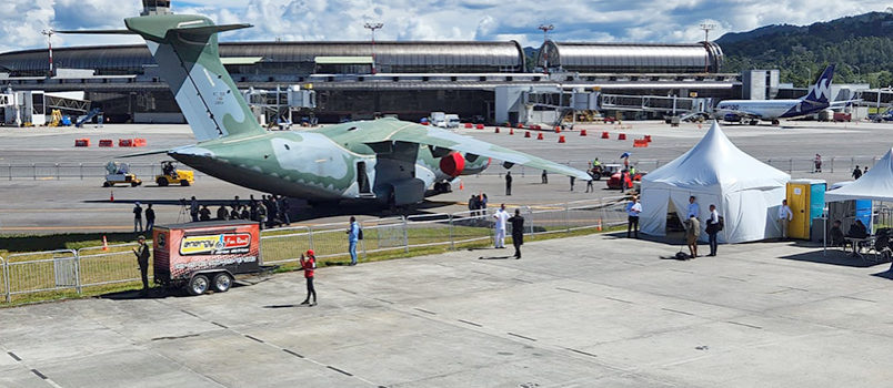 F-AIR Colombia 2023 con Embraer KC-390 de la Fuerza Aérea Brasileña.