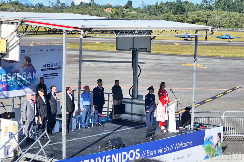 Inauguración de F-AIR Colombia 2023 con Gustavo Petro.