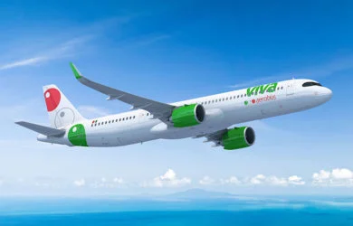 Render de un Airbus A321neo de Viva Aerobus.