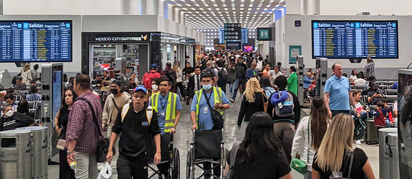 Terminal 2 del Aeropuerto Benito Juárez de la Ciudad de México.