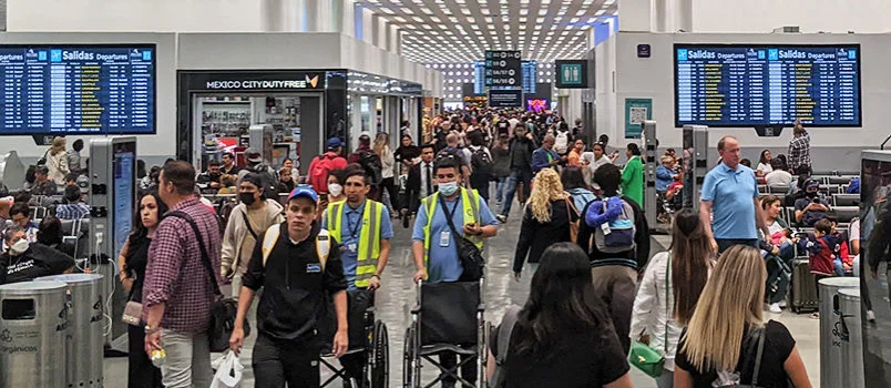 Terminal 2 del Aeropuerto Benito Juárez de la Ciudad de México.