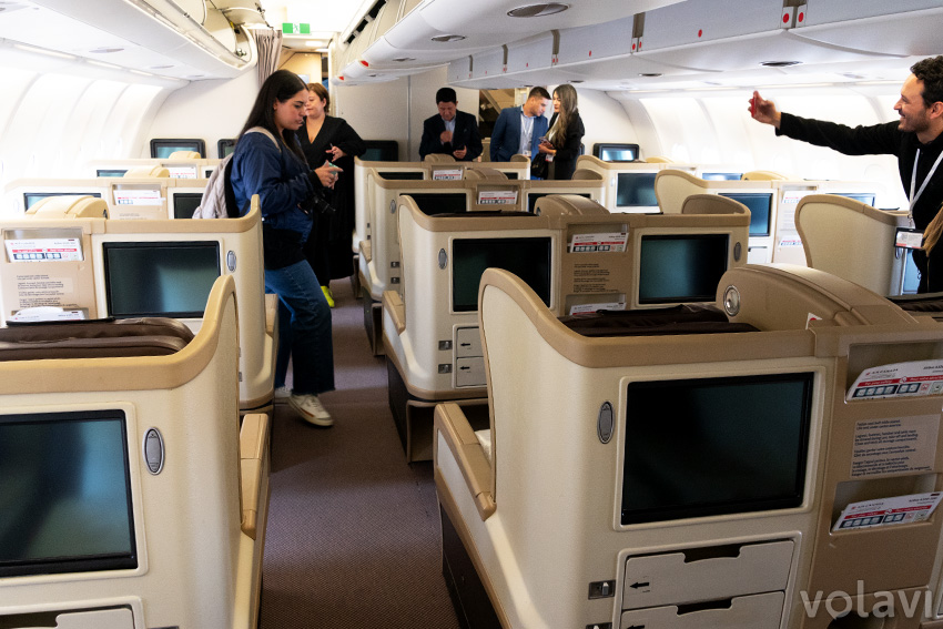 Premium economy de Air Canada en el Airbus A330-300 que vuela a Bogotá.