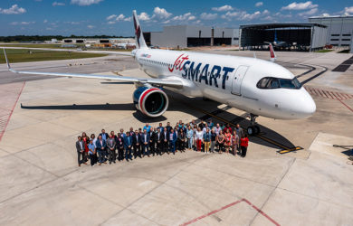Entrega del primer Airbus A320neo para JetSmart, fabricado en Alabama y que operará en Colombia.
