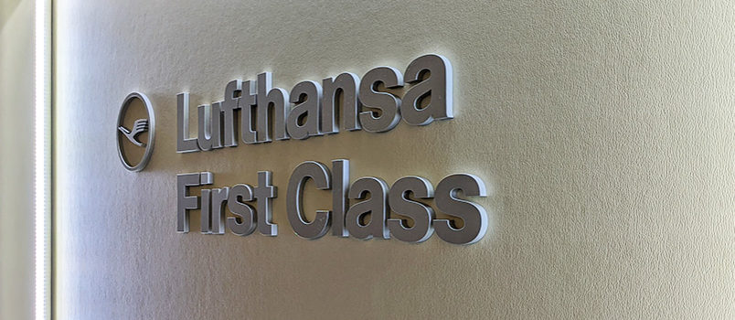 Primera clase de Lufthansa en un Airbus A340-600.