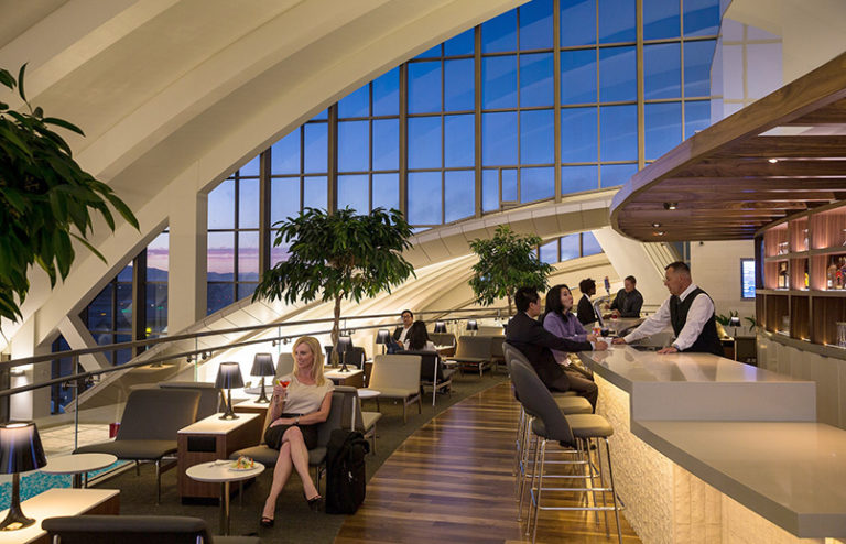 Sala VIP de Star Alliance en el Aeropuerto Internacional de Los Ángeles.