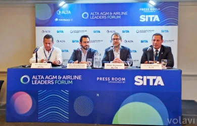 Rueda de prensa de lanzamiento del ALTA Leaders Forum 2023 en Cancún.