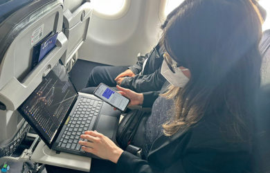 Servicio de internet a bordo de los aviones de LATAM Airlines en Colombia.