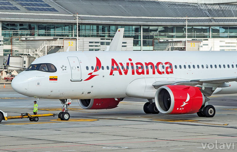Airbus A320neo de Avianca (HK-5367), en el Aeropuerto Internacional El Dorado de Bogotá.