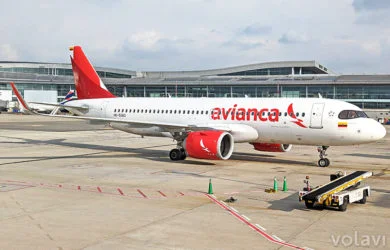 Airbus A320neo de Avianca (HK-5360), en el Aeropuerto Internacional El Dorado de Bogotá.