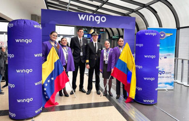 Vuelo inaugural de Wingo entre Medellín y Caracas.