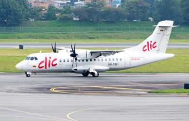 ATR42-600 de Clic Air (HK-5391), en el Aeropuerto Eldorado de Bogotá.