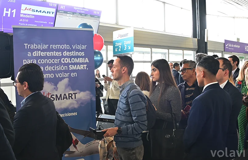 Vuelo inaugural de JetSmart Colombia.