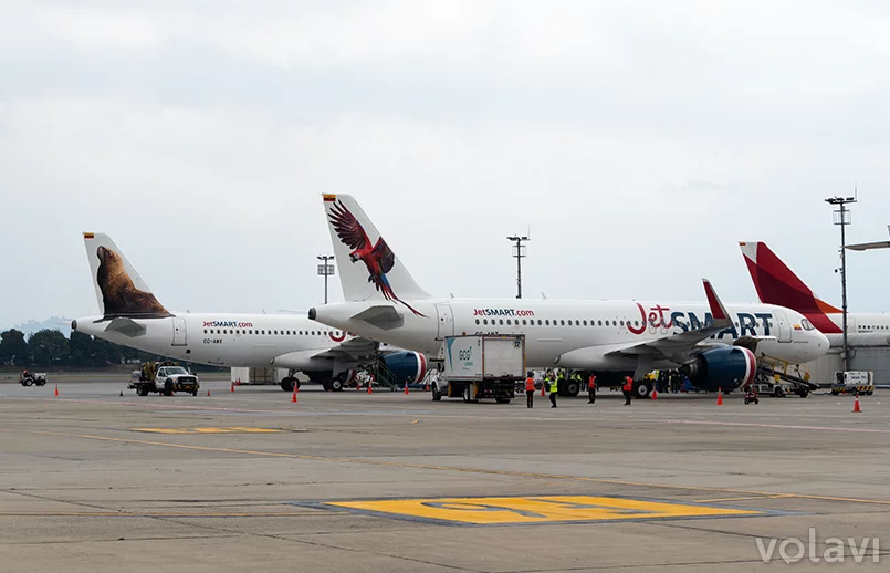 Vuelo inaugural de JetSmart Colombia.