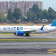 Boeing 737 MAX 8 de United Airlines en el Aeropuerto Eldorado de Bogotá.