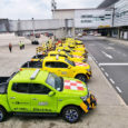 Nueva flota de vehículos eléctricos del Aeropuerto Internacional El Dorado de Bogotá.