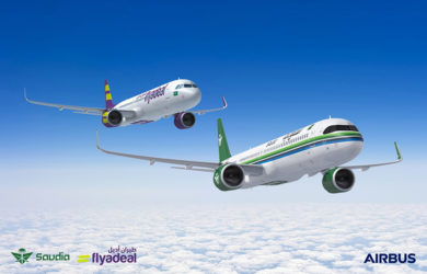Renders de Airbus A320neo y A321neo de Saudia Airlines y Flyadeal.