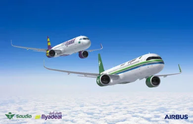 Renders de Airbus A320neo y A321neo de Saudia Airlines y Flyadeal.