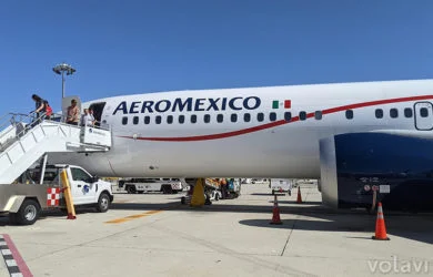 Boeing 737 MAX 9 de Aeroméxico en el Aeropuerto Internacional de Los Cabos.