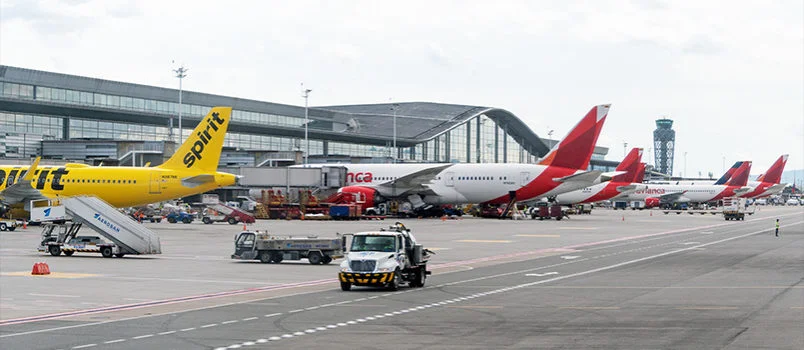 Terminal internacional del Aeropuerto ElDorado de Bogotá.