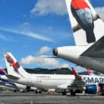 Flota de aviones Airbus A320neo de JetSmart en el Aeropuerto José María Córdova de Medellín.