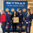 Entrega del premio a LATAM Airlines como "Mejor Aerolínea de Sudamérica" por Skytrax 2024.