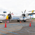 ATR 72-600 de Satena (HK-5399), en el Aeropuerto Vanguardia de Villavicencio luego de su vuelo inaugural desde Bogotá.