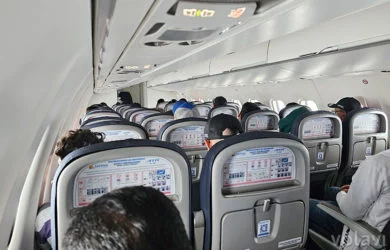Cabina del ATR 72-600 en el vuelo inaugural de Satena entre Bogotá y Villavicencio.