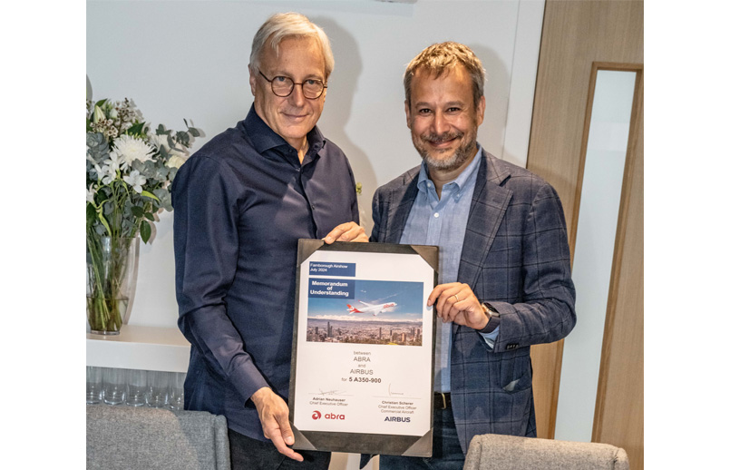 Firma del Memorando de Entendimiento para la compra de aviones Airbus A350 por parte de Grupo Abra.