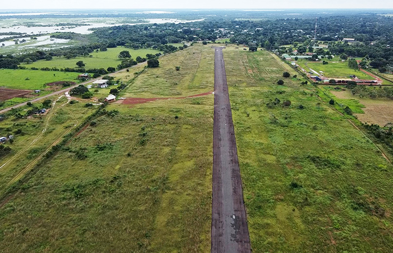 Vista aérea del Aeropuerto La Primavera en el departamento de Vichada.