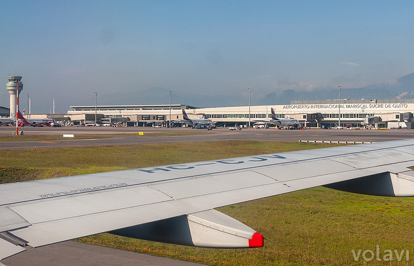 Plataforma del Aeropuerto Mariscal Sucre de Quito, Ecuador.