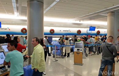 Área de check-in en el Aeropuerto Internacional de Miami.