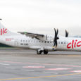 ATR 42-600 de Clic Air llegando al Terminal 2 (Puente Aéreo), del Aeropuerto El Dorado de Bogotá.