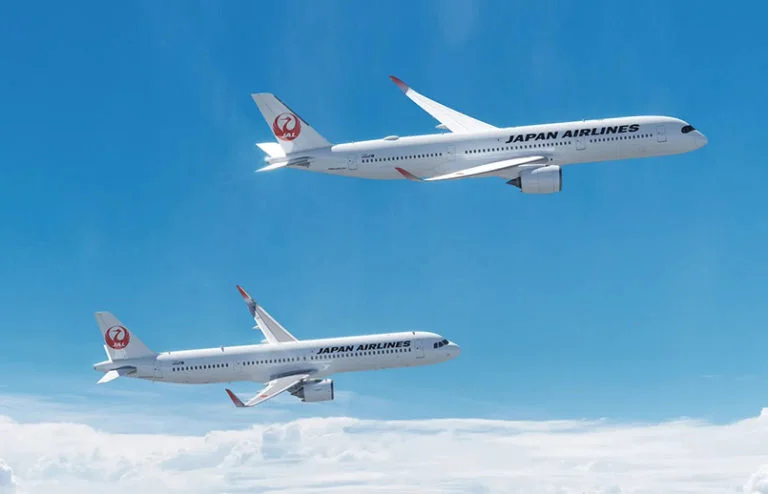 Airbus A350-900 y A321neo de Japan Airlines.